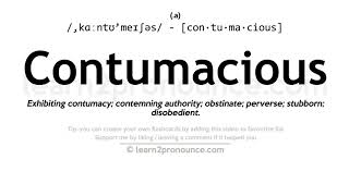 contumacious meaning in hindi