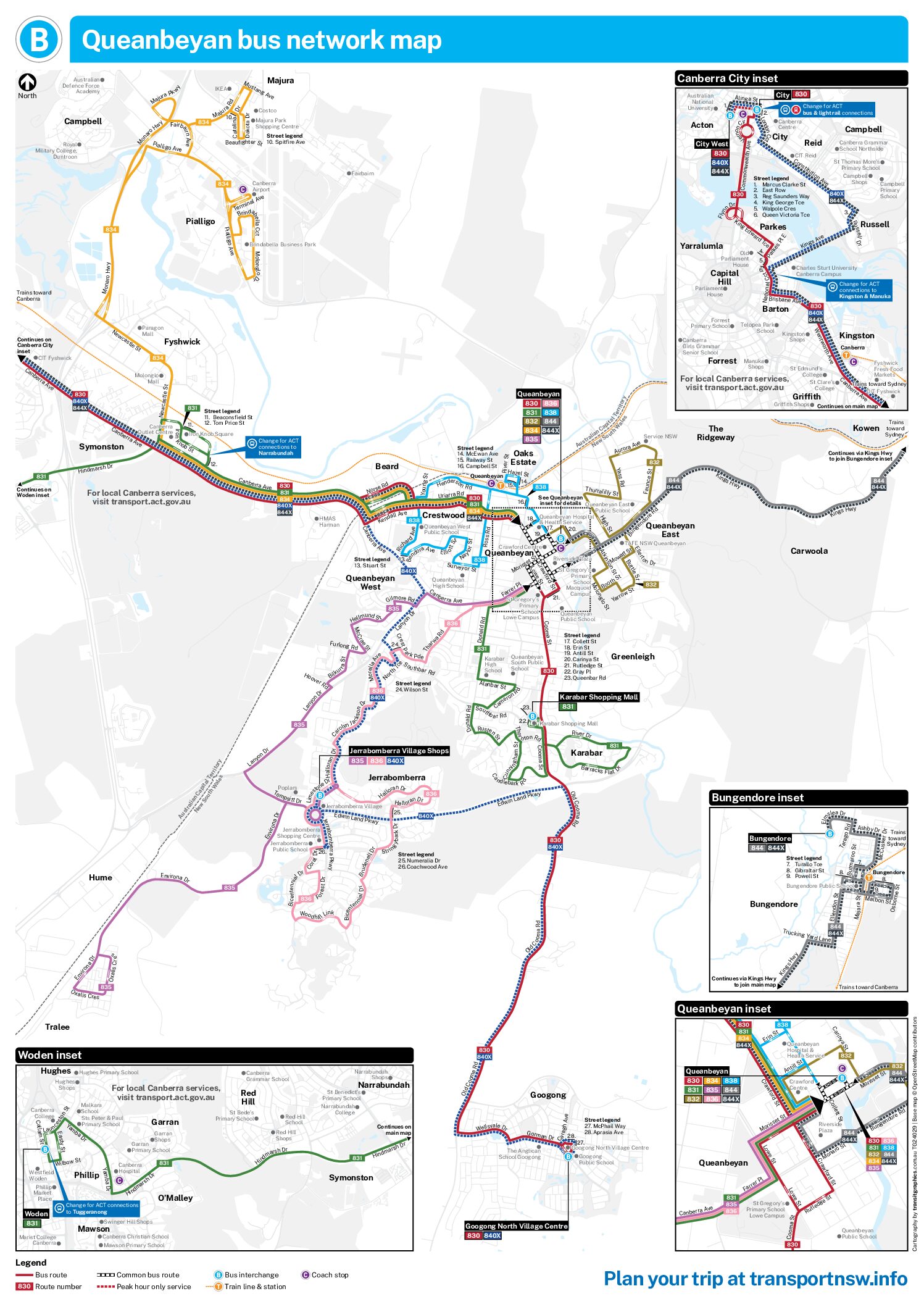 bus timetable canberra