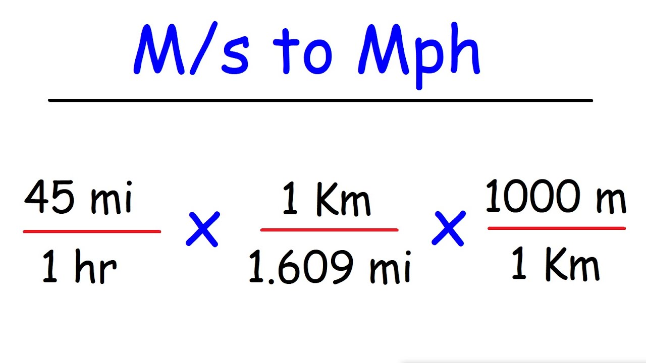 65 mi/hr to m/s