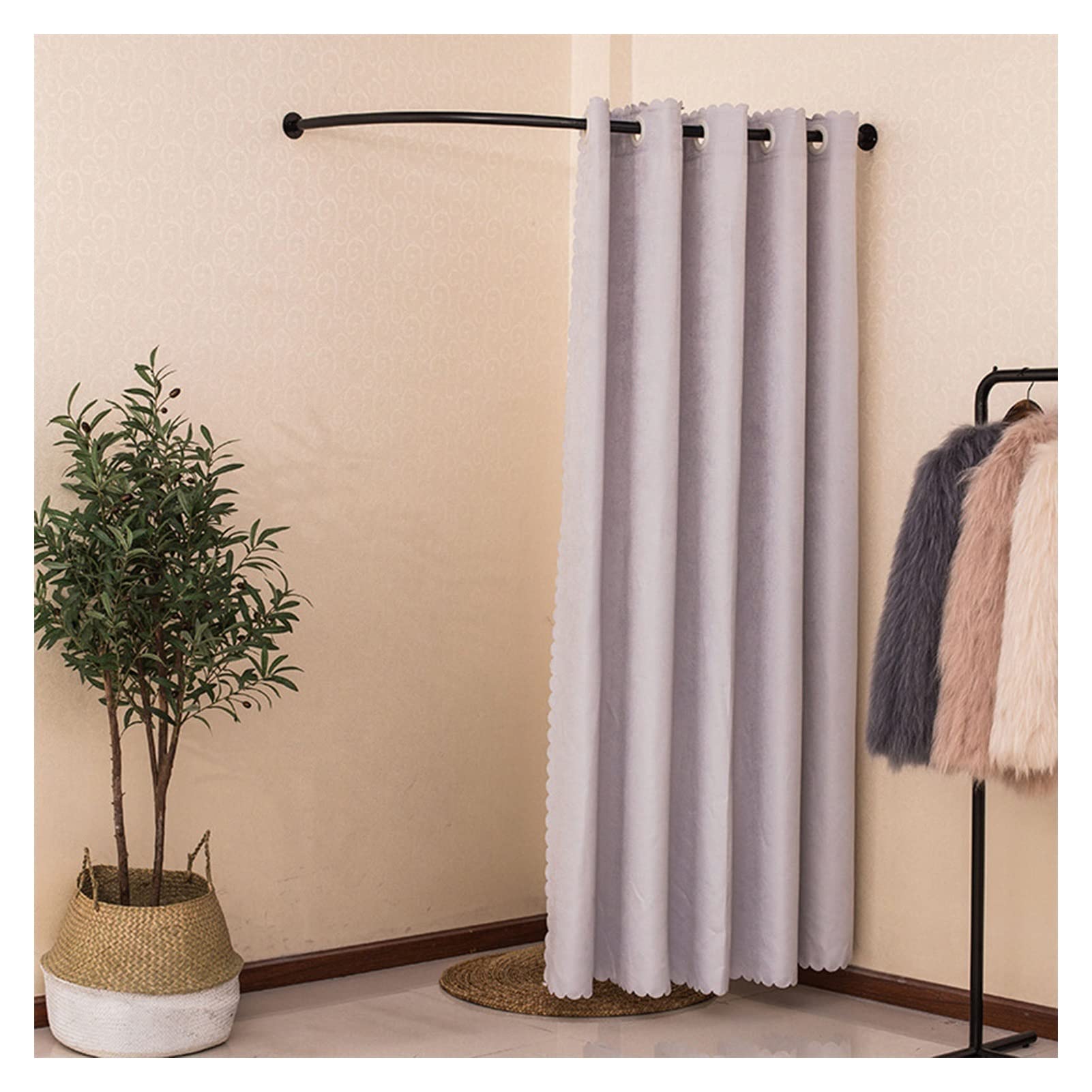 temporary curtain rail