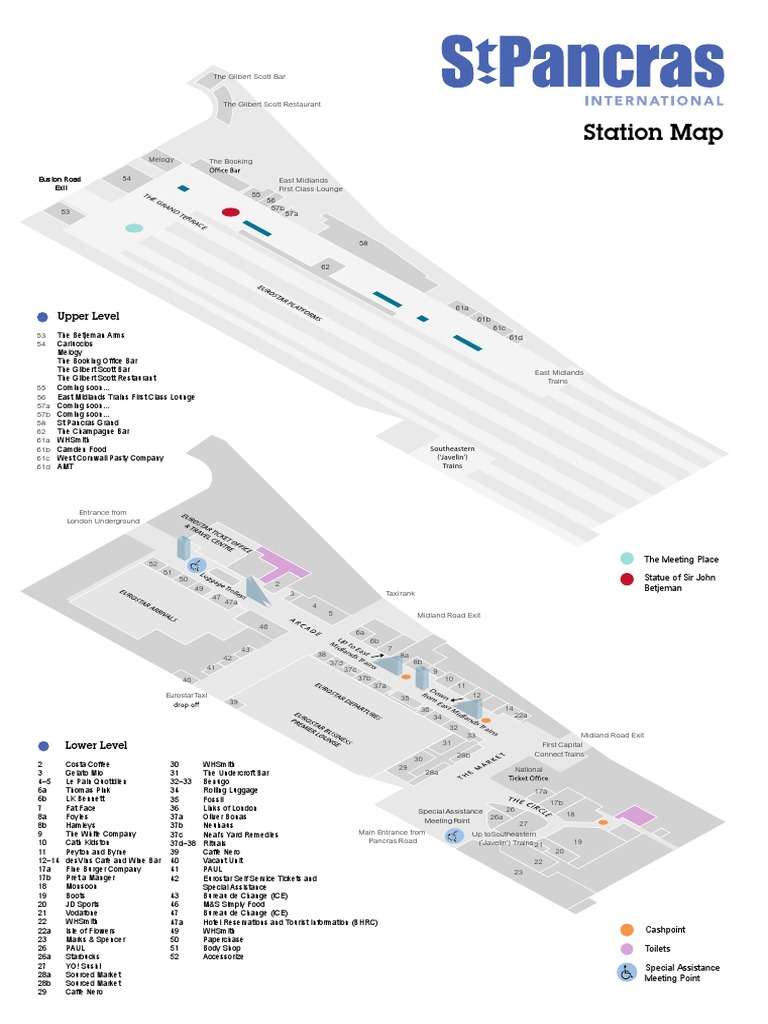 london st pancras intl map