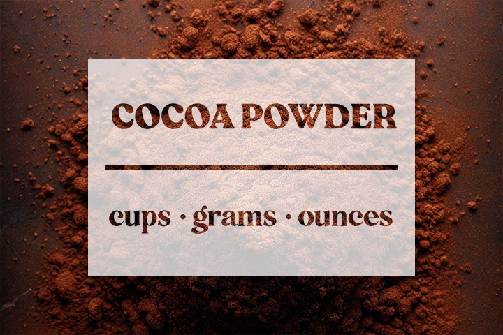 cocoa powder cups to grams