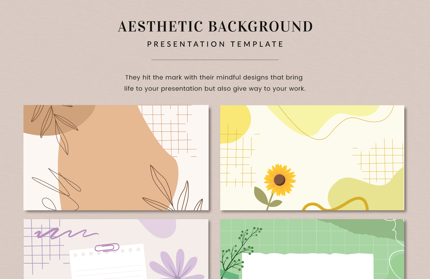 powerpoint template aesthetic