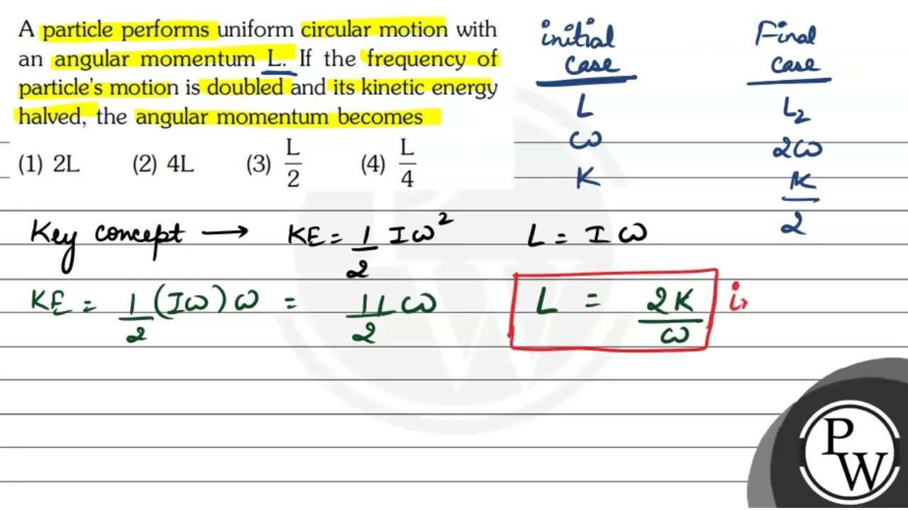 a particle performs uniform circular motion