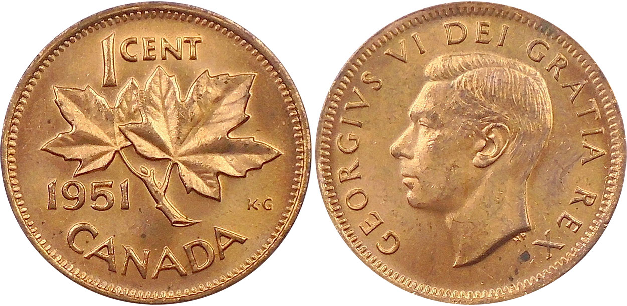 1951 canadian cent