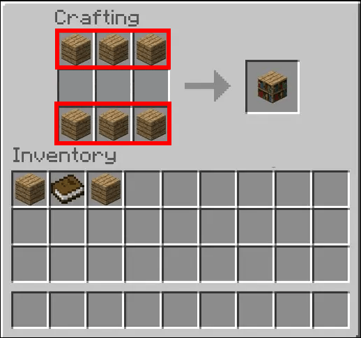 bookshelf recipe in minecraft