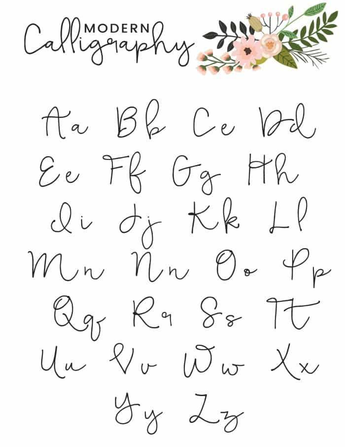 hand lettering alphabet