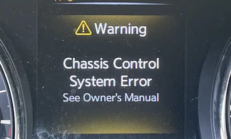 2016 nissan rogue chassis control system error