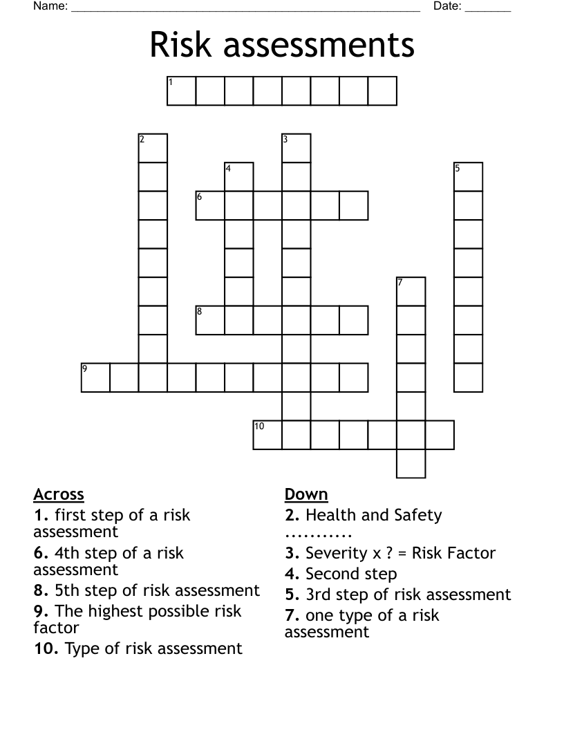 risks crossword clue 7 letters