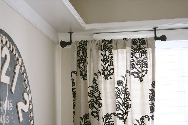 ceiling mount drapery rod