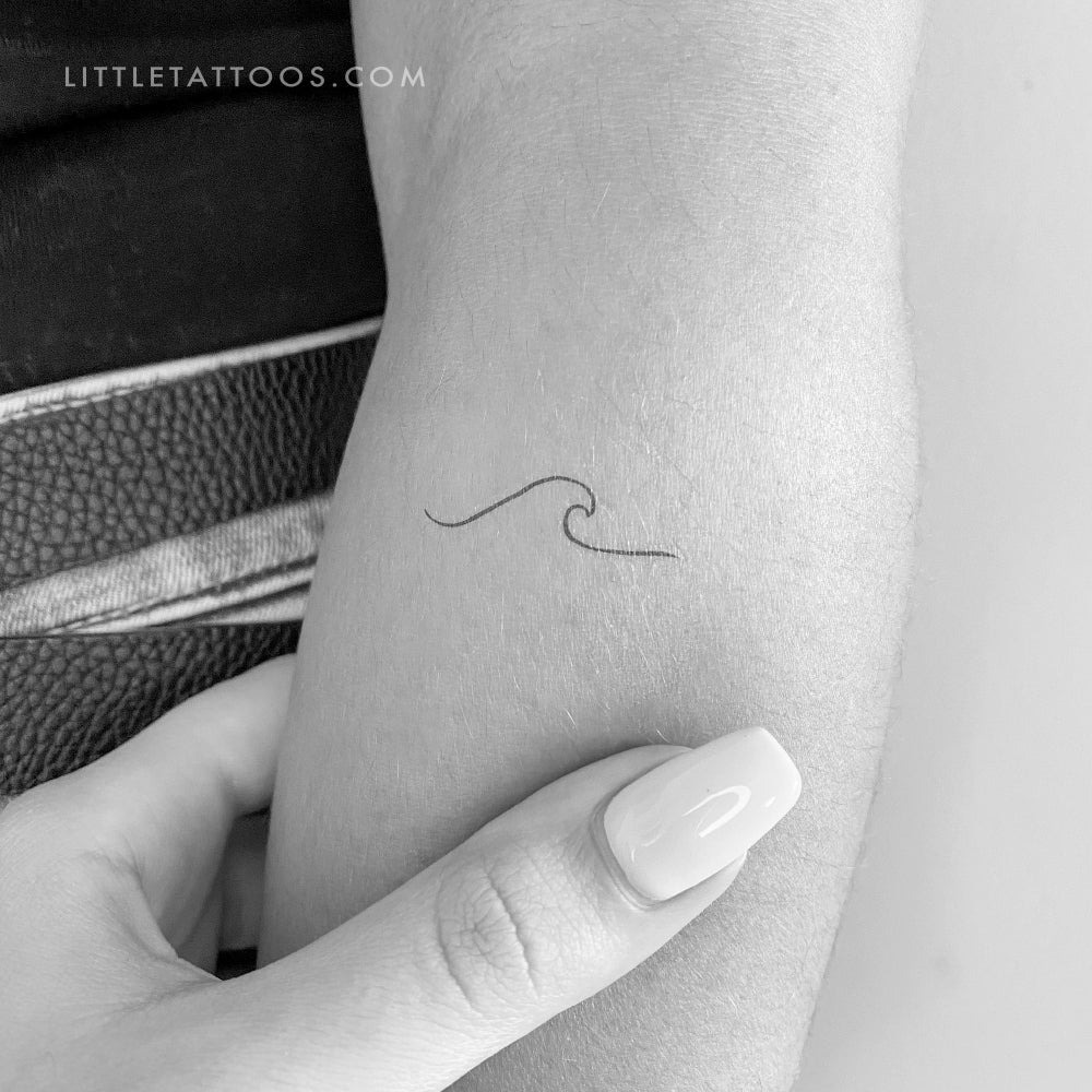 minimal wave tattoo