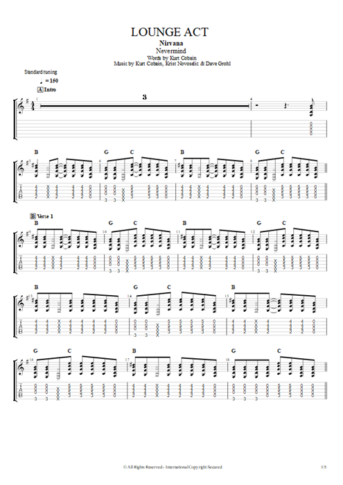 nirvana lounge act chords