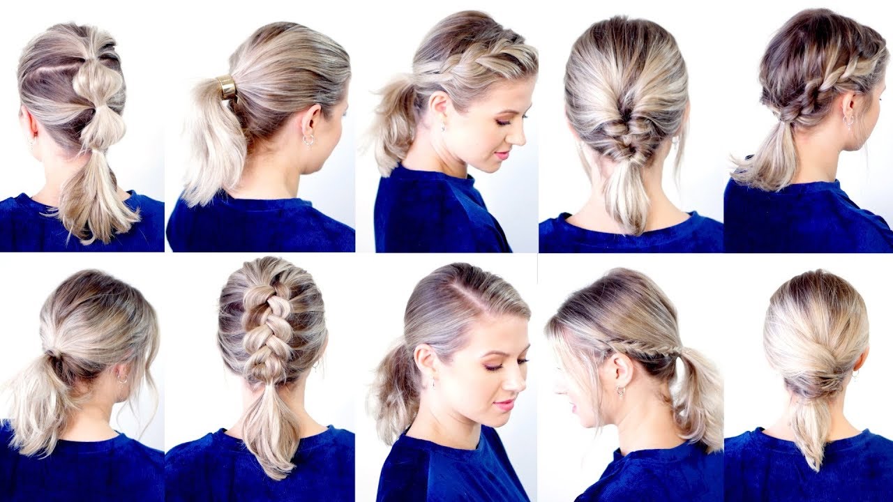 ponytail styles short hair