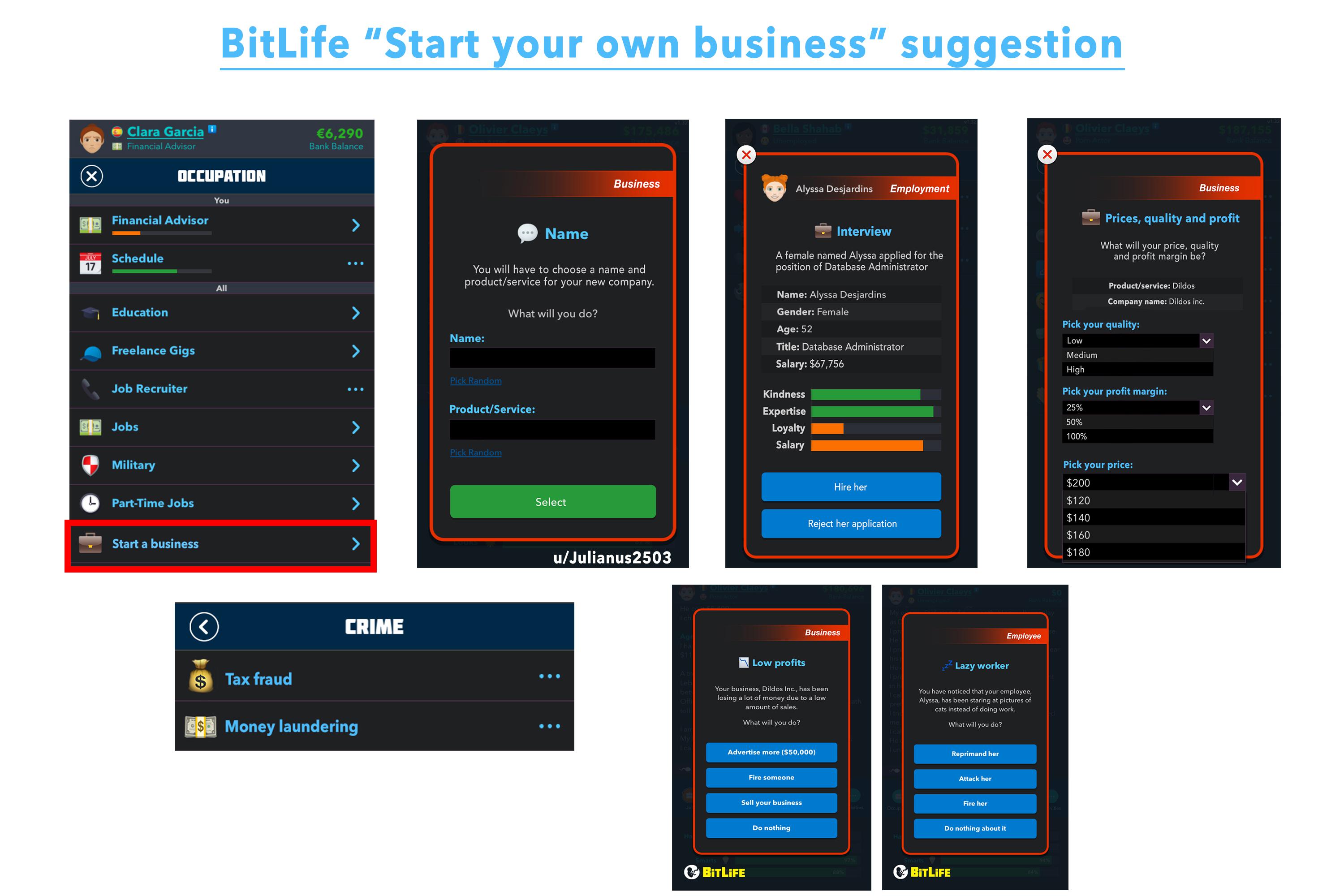 bitlife business update