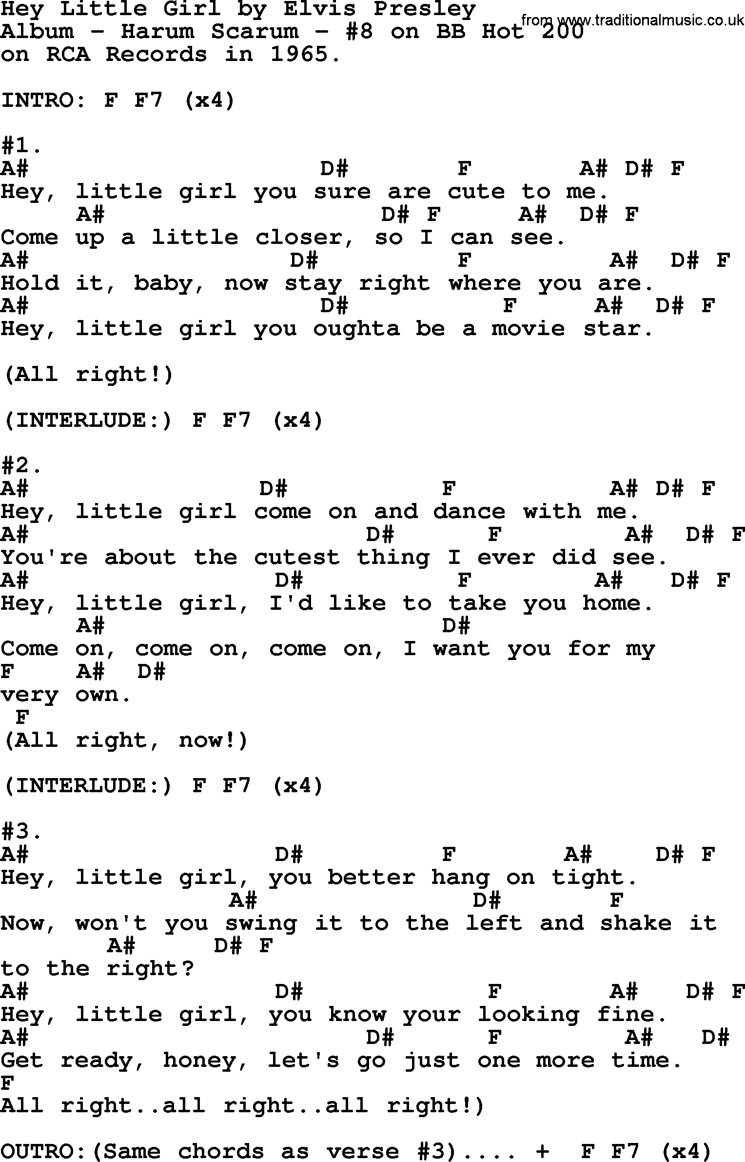 hey little girl lyrics