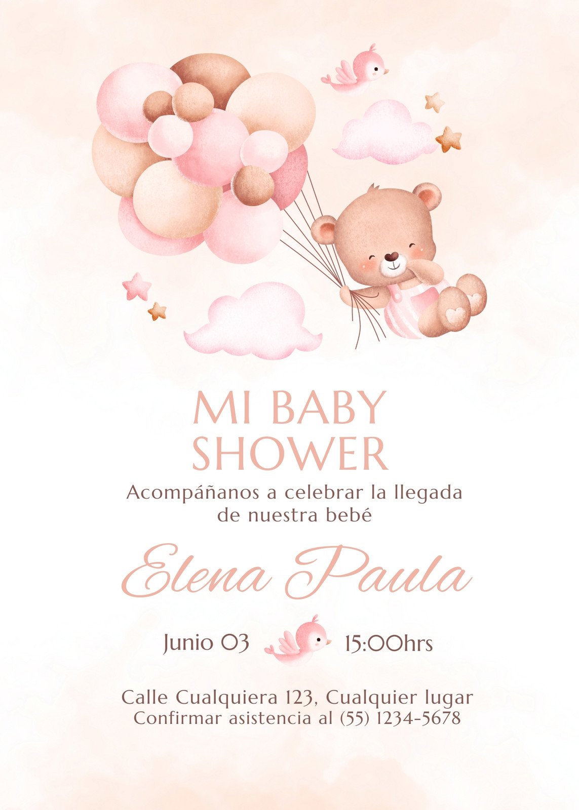 invitaciones para baby shower niña