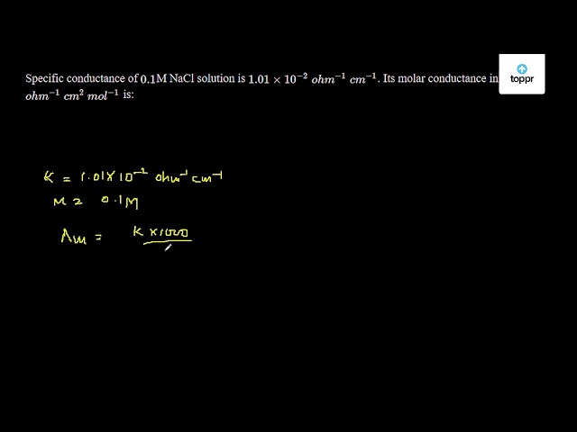 conductivity of 0.1 m nacl