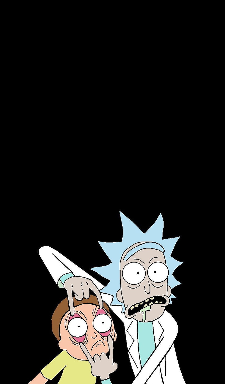 black rick and morty wallpaper