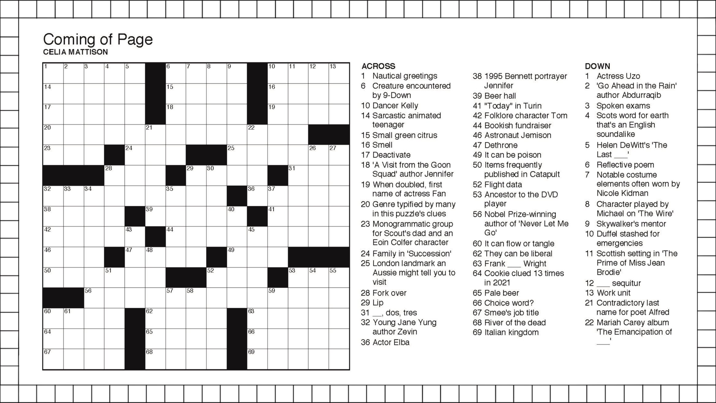 easy to see or understand crossword clue