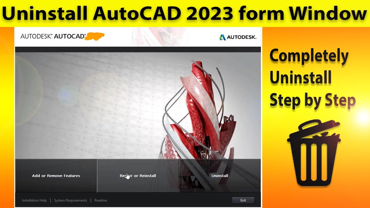 uninstall autocad completely