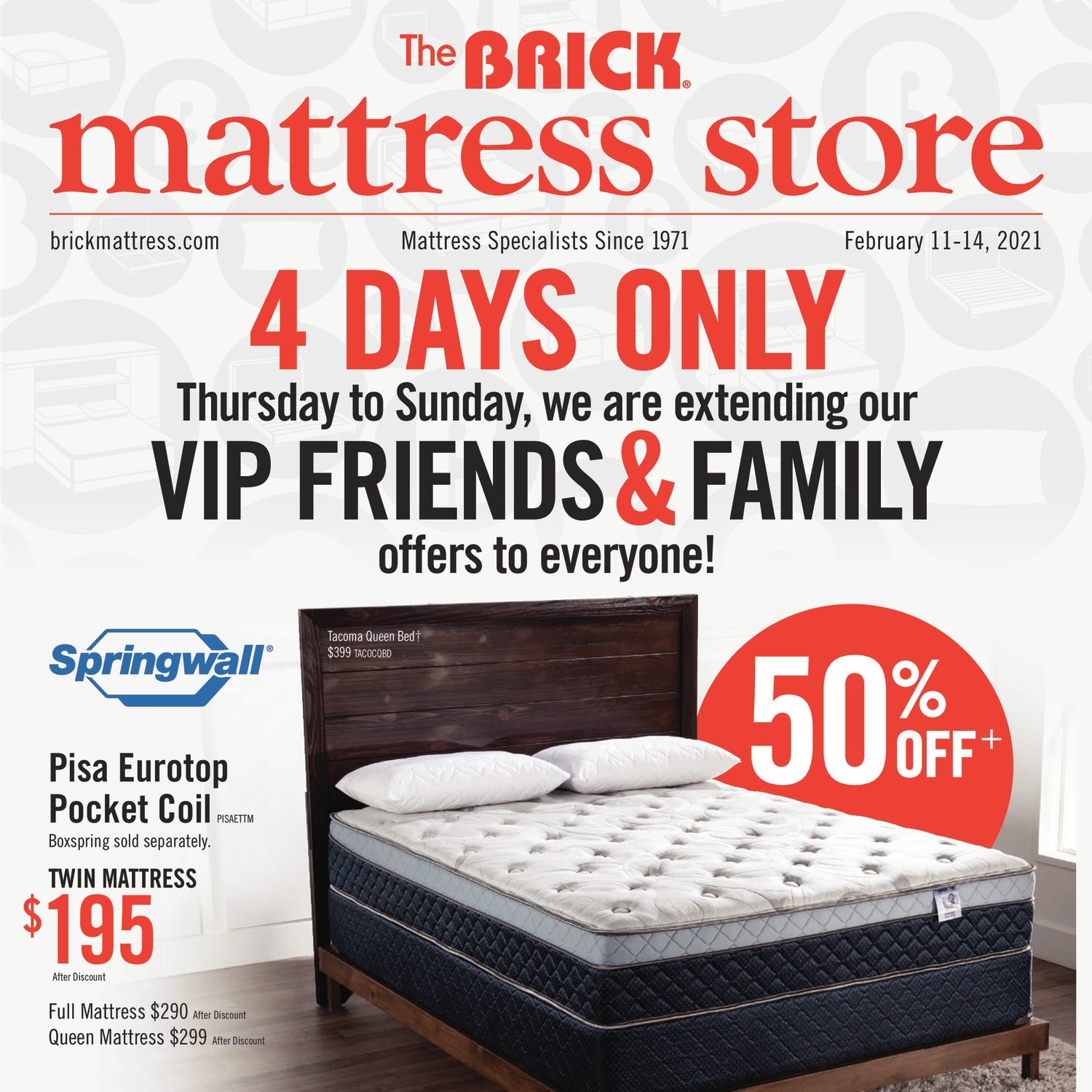 the brick mattress sale