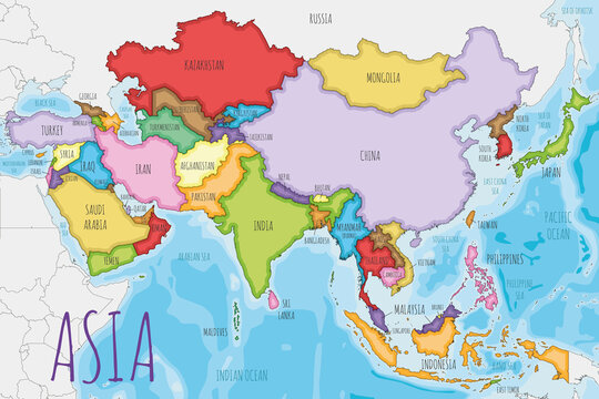 simple map asia