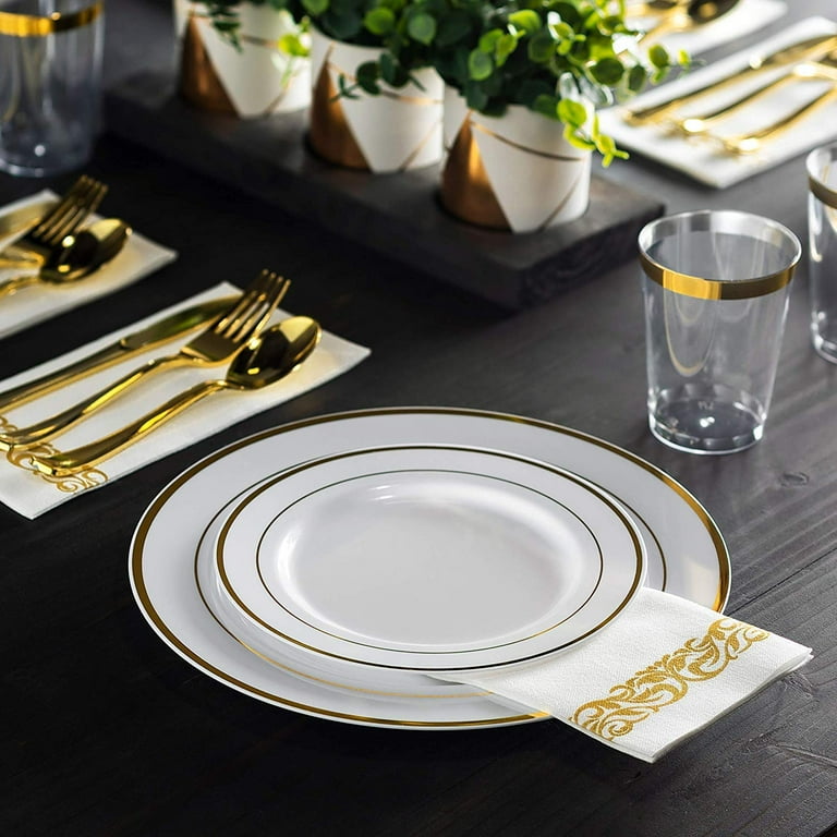 wedding plastic dinnerware