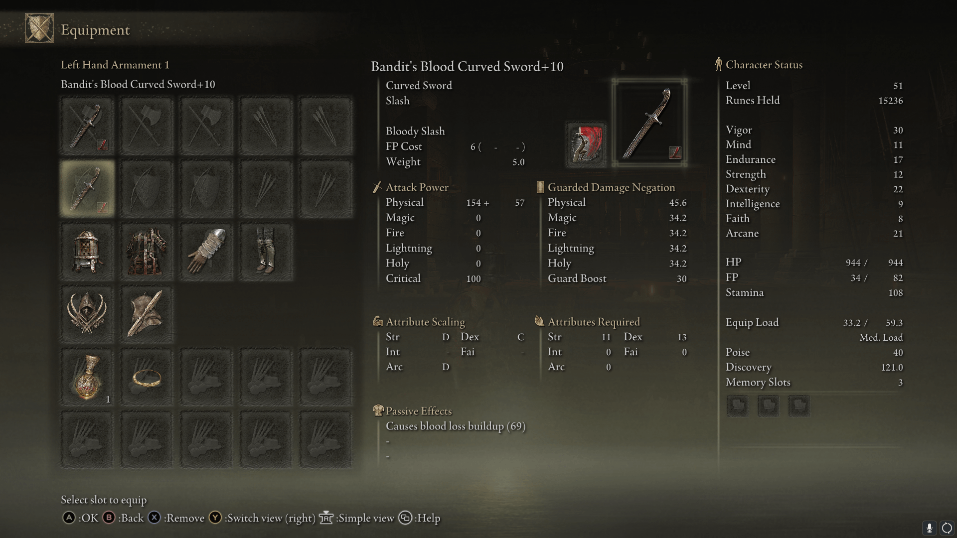 elden ring bleed build stats