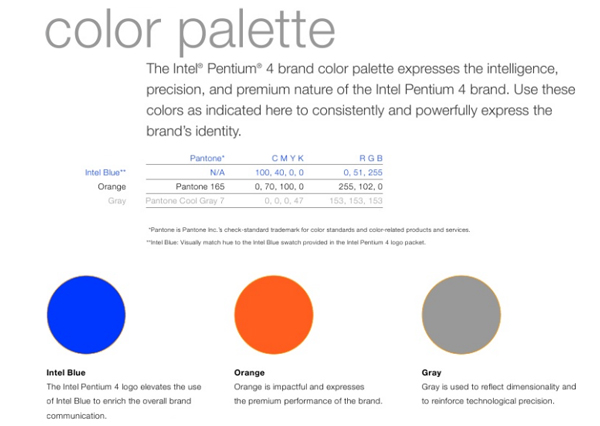 intel pantone