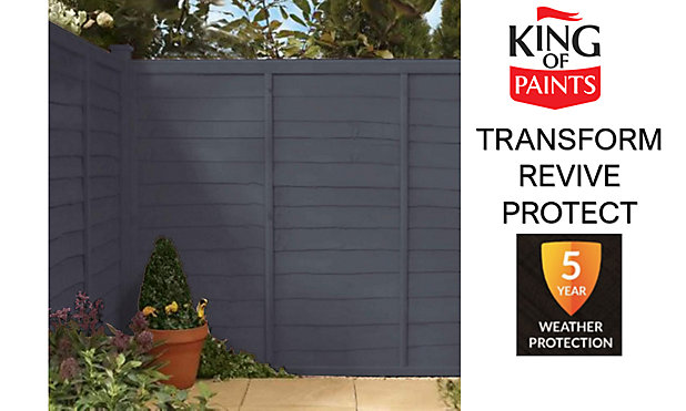 b and q grey fence paint