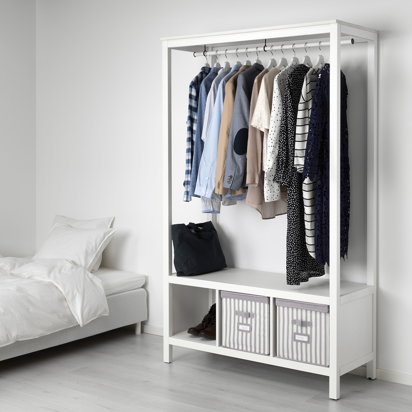 open wardrobe closet