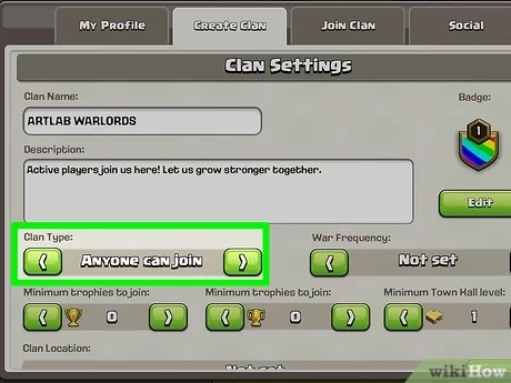 clash of clans clan rules sample