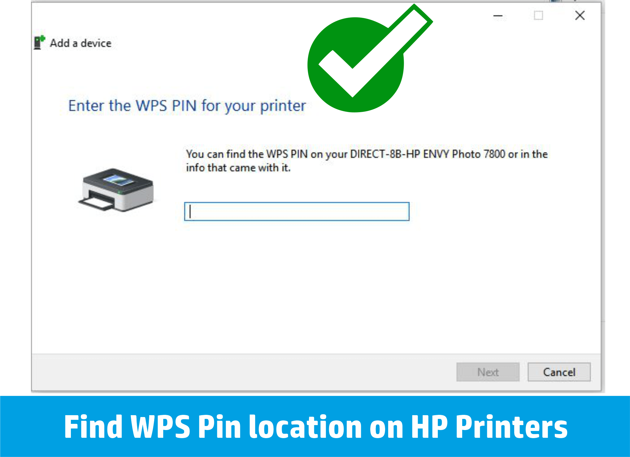 how to find wps pin on hp printer