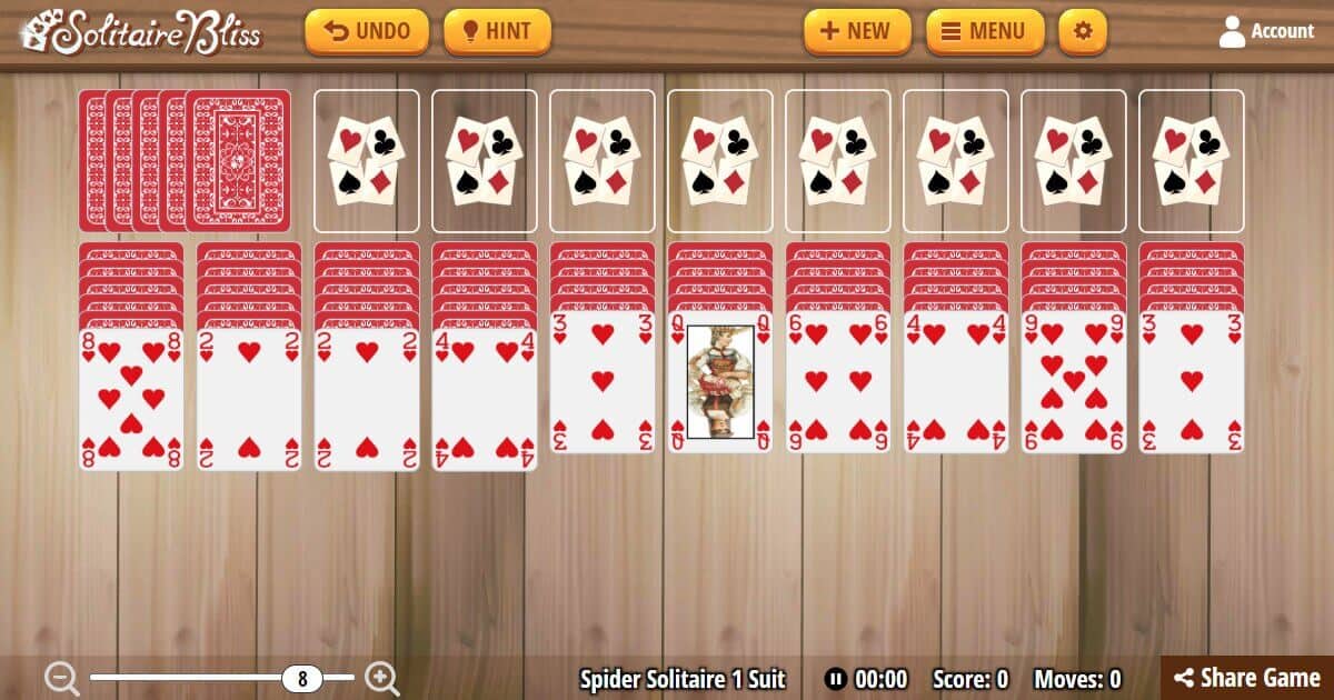 spider solitaire full screen