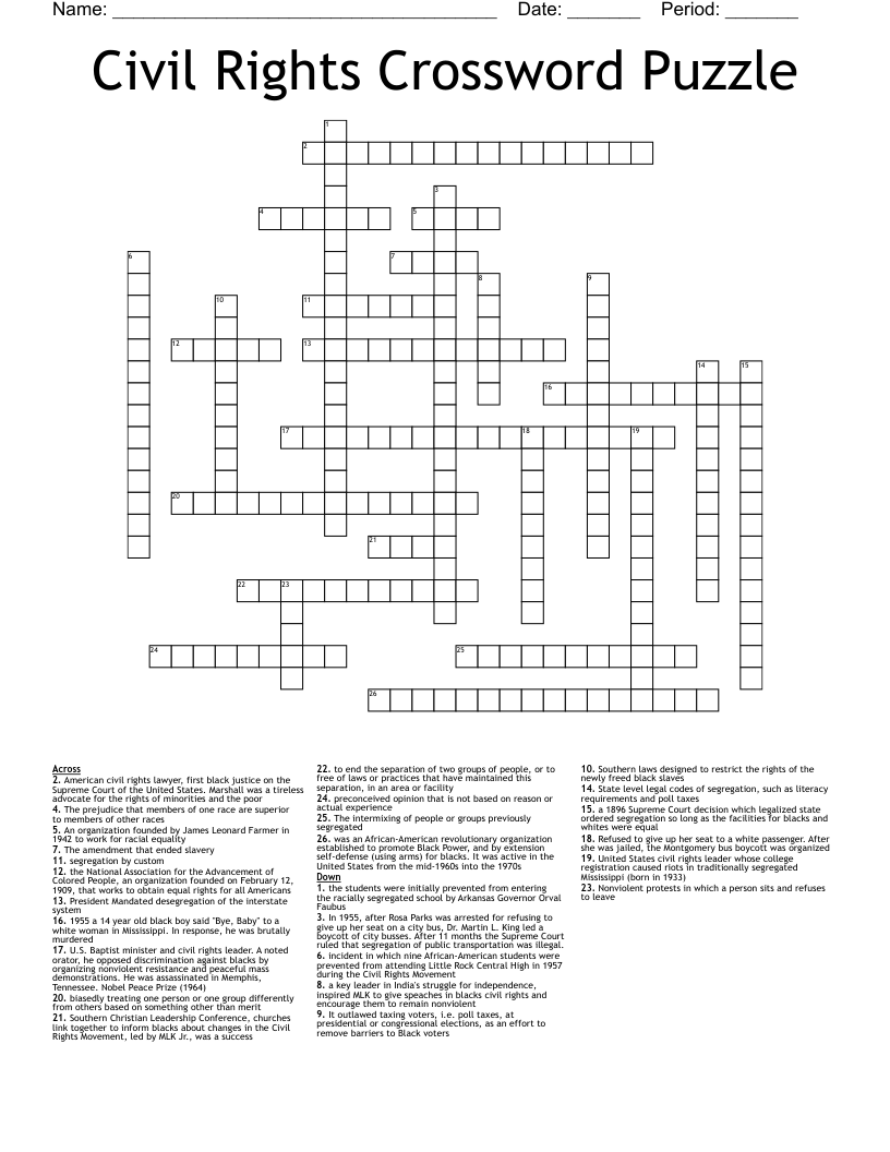 civil disorder crossword clue