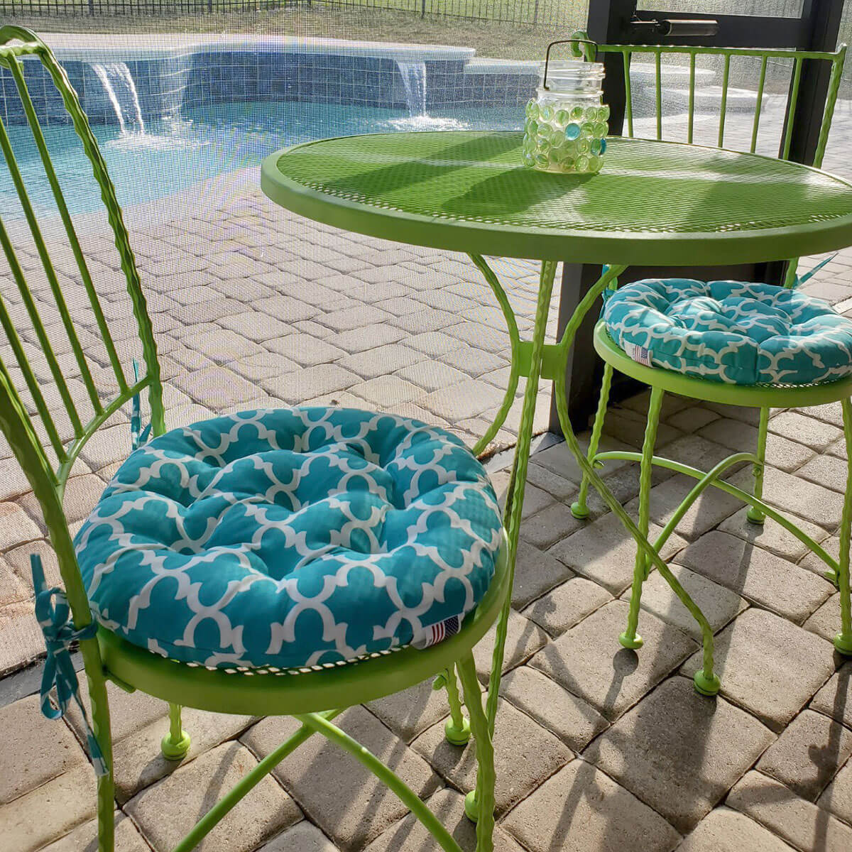 round outdoor patio chair cushions