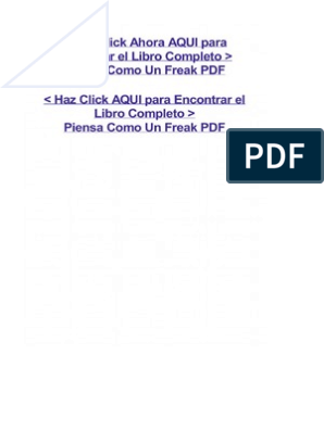 piensa como un freak pdf gratis