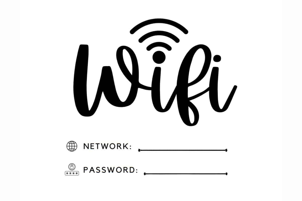 wifi sign template