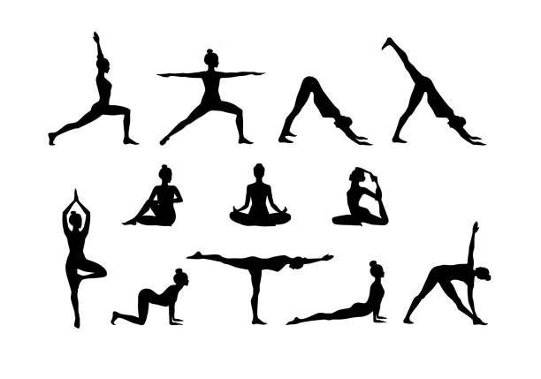 yoga poses clipart