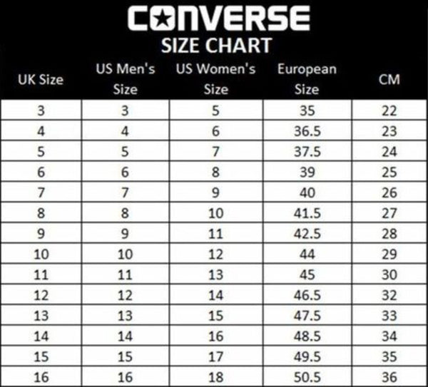 converse sizing