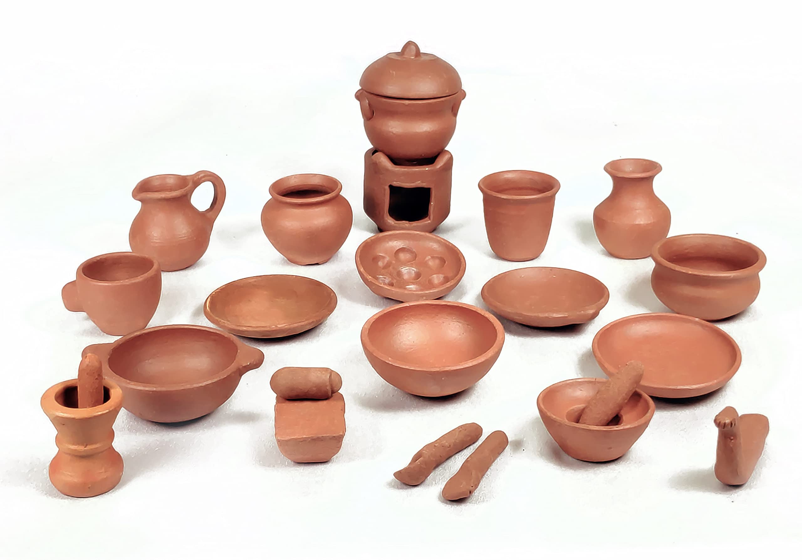 miniature clay kitchen set