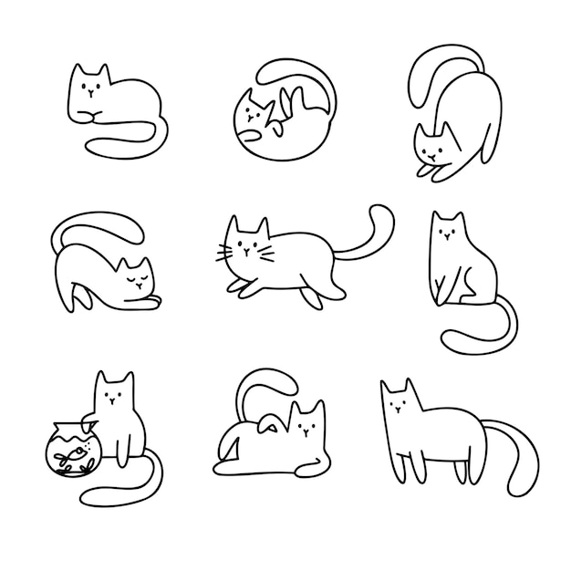 cat doodle easy