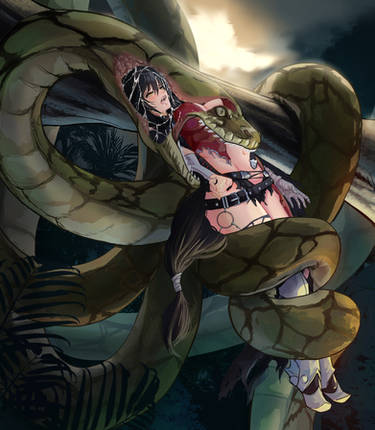 snake vore woman