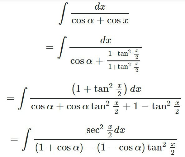 1 cos x integral