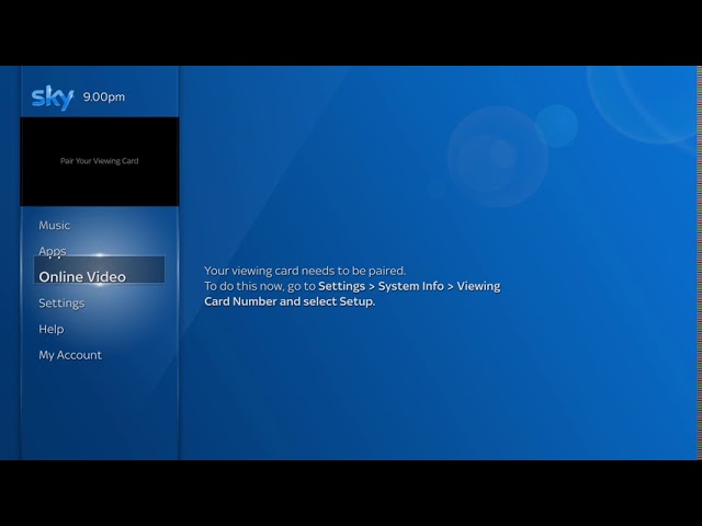 sky q viewing card problems
