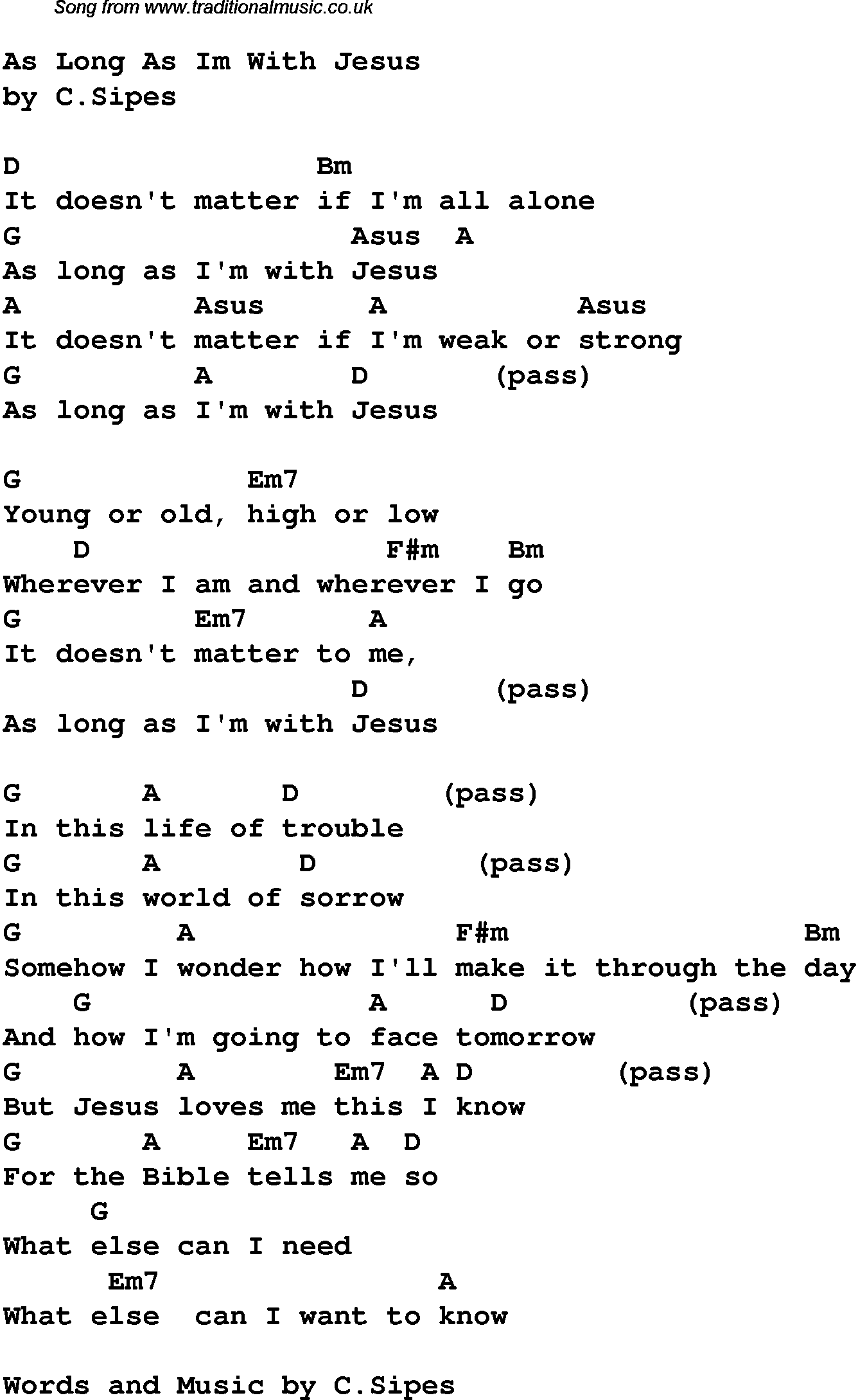 praise song chords