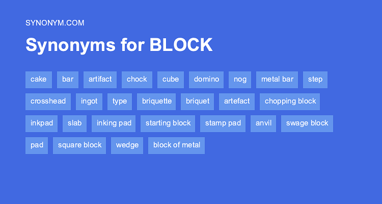 synonyms for block