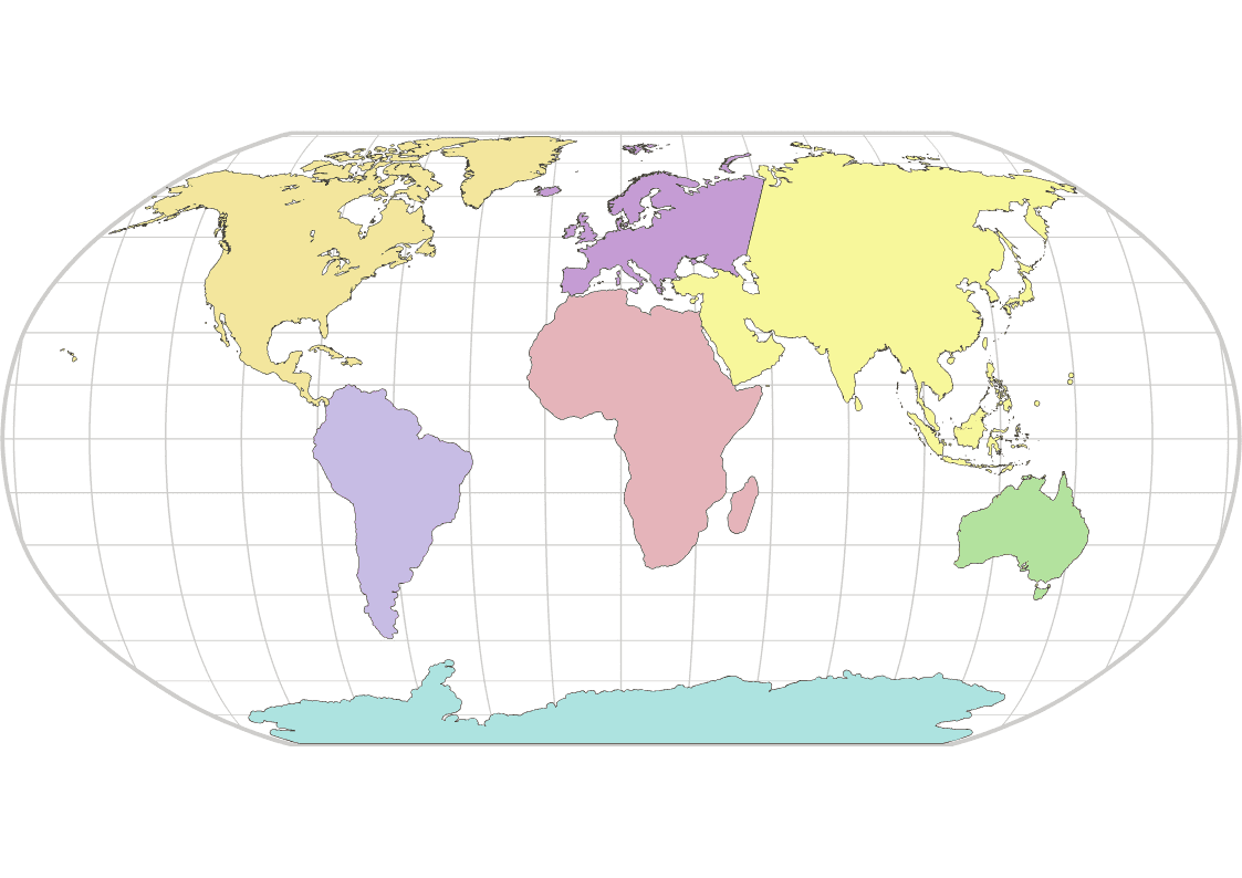 planisphère continent vierge