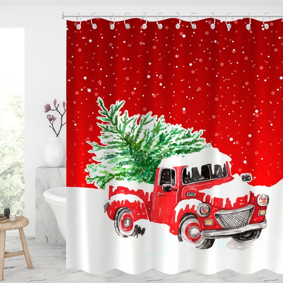 cheap christmas shower curtains