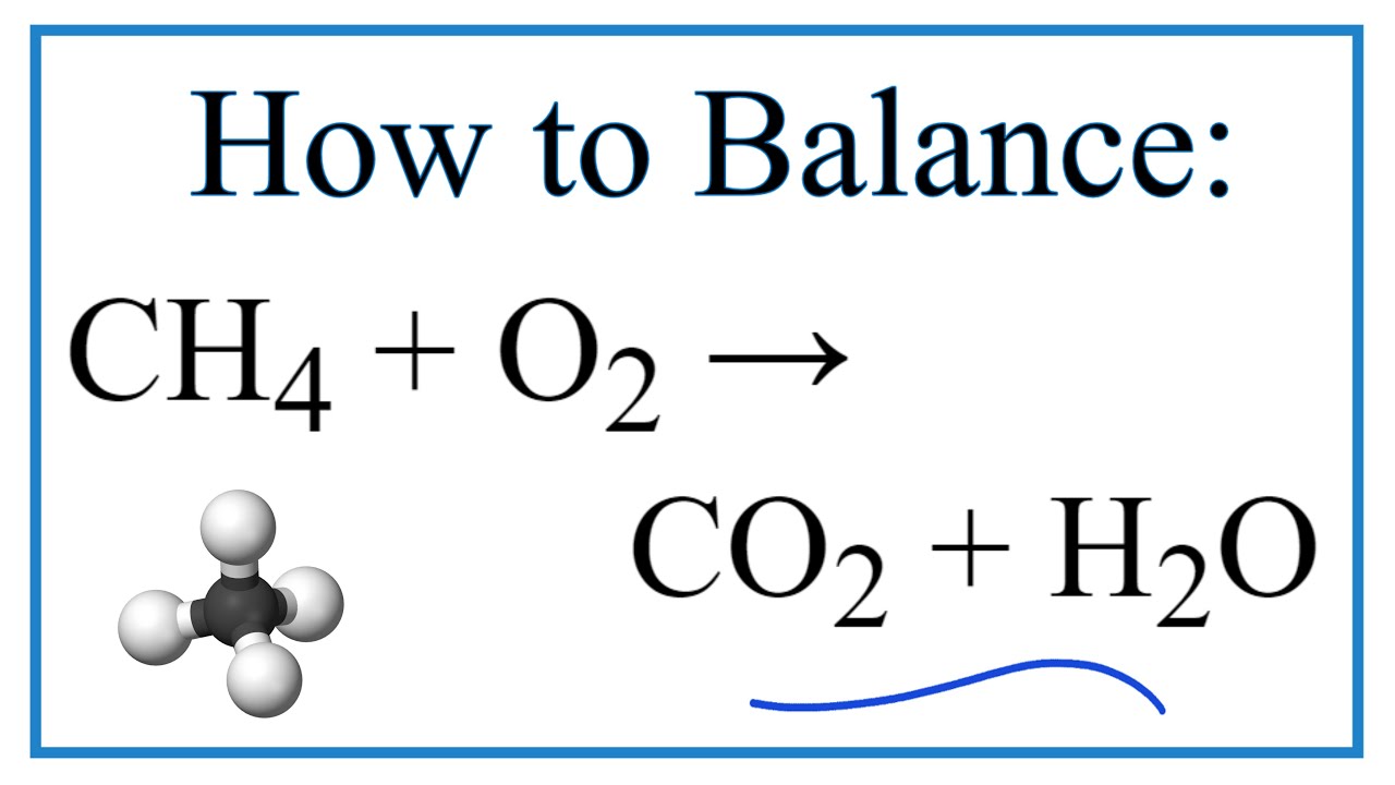 ch4 o2 co2 h2o balanced equation